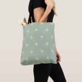 Tote Bag Or Fleur de Lis Sage (De près)