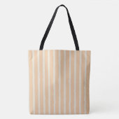 Tote Bag Or moderne et crème rayée sur toute impression (Devant)