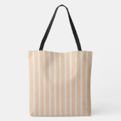 Tote Bag Or moderne et crème rayée sur toute impression (Dos)