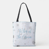 Tote Bag Or Noir Bleu Céleste Mère du Marié (Dos)