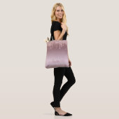 Tote Bag Or rose avec logo qui coule (Sur le modèle)