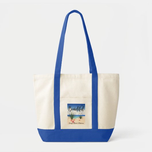 Tote Bag Orange Beach Alabama (Belle) (Devant)