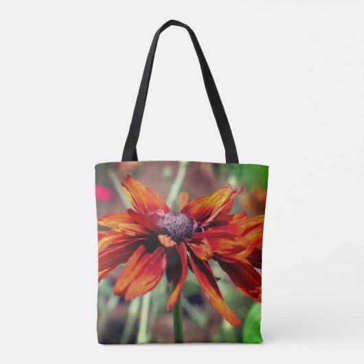 Tote Bag Orange Black Eyed Susan Flower gros (Dos)