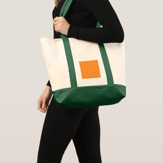 Tote Bag Orange Combination Checkerboard par ShirleyTaylor (Devant (produit))