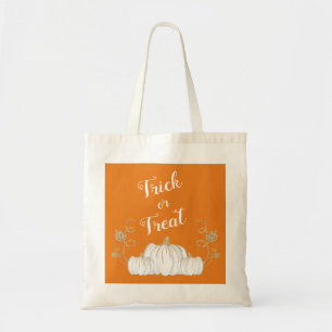 Tote Bag Orange Cute Citrouille Trick Ou Traiter Halloween