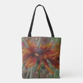 Tote Bag Orange Daisy Pencil Art (Dos)