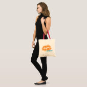 Tote Bag Orange de plaid (Devant (modèle))