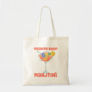 Tote Bag Orange Drop Martini Mahjong Cocktail