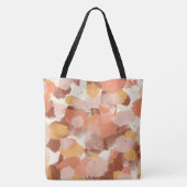TOTE BAG ORANGE GOLD & BEIGE SPLASHES & DONNEZ DES MERCI DE (Dos)