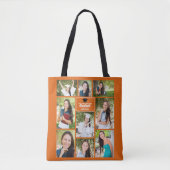 Tote Bag Orange Graduate Photo Collage Graduation Cadeau (Devant)
