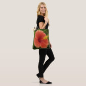 Tote Bag Orange Hibiscus Fleur Tropical Floral (Sur le modèle)