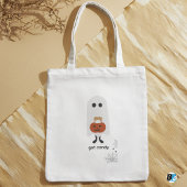 Tote Bag Orange Noir Éffrayant Cuisine Haloween Ghost Candy