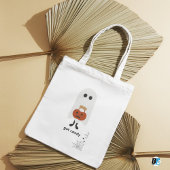 Tote Bag Orange Noir Éffrayant Cuisine Haloween Ghost Candy