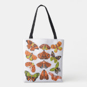 Tote Bag Orange papillon et papillon vert (Dos)