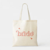 Tote Bag Orange PINK Disco Bridal Party bach (Dos)