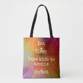 Tote Bag Orange Rose Manger Sommeil Emmener Les Enfants Au (Devant)