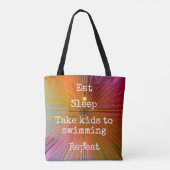 Tote Bag Orange Rose Rouge Mangez Les Enfants Dormir Pour N (Dos)