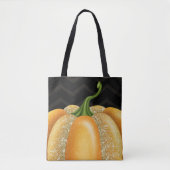 Tote Bag Orange Sparkle Citrouille Halloween fête d'anniver (Devant)