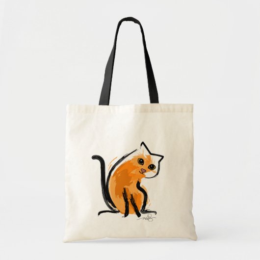Tote Bag Orange Toi Un Chat (Devant)