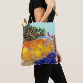 Tote Bag Oranges et citrons avec gants bleus, Van Gogh (De près)