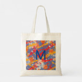 Tote Bag Oranges et plateau de peinture bleu (Dos)