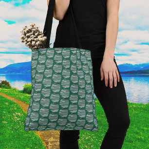 Tote Bag Orbes vertes d'interférence