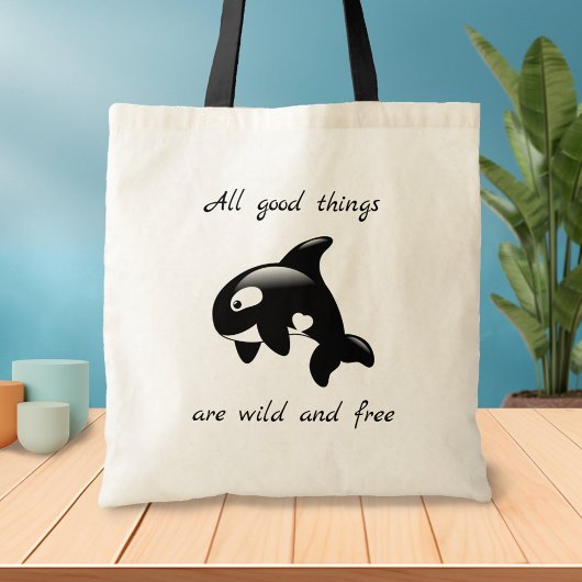 Tote Bag Orca Killer Whale Citation Inspirationnelle