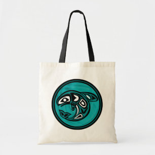 Tote Bag Orca Whale, d'origine américaine, turquoise