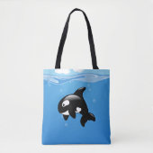 Tote Bag Orca Whale en Océan (Devant)