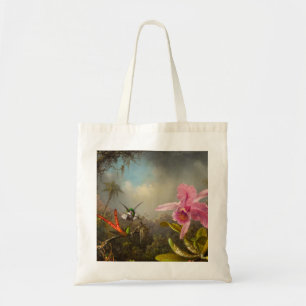 Tote Bag Orchidée avec deux colibris Heade
