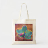 Tote Bag Orchidée bleu violet brun (Devant)