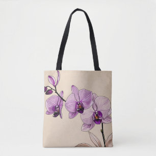 Tote Bag Orchidée botanique élégant