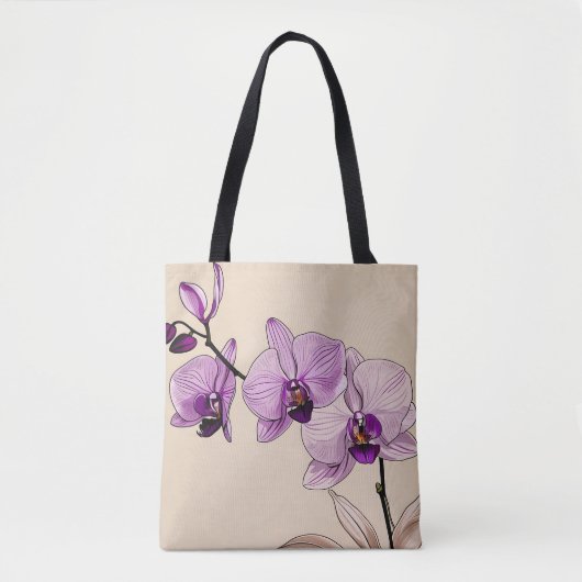 Tote Bag Orchidée botanique élégant (Devant)