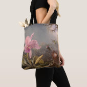 Tote Bag Orchidée de Cattleya et trois colibris (De près)