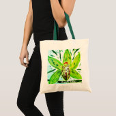 Tote Bag Orchidée de Cymbidium Vert Charme (Devant (produit))
