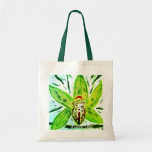 Tote Bag Orchidée de Cymbidium Vert Charme