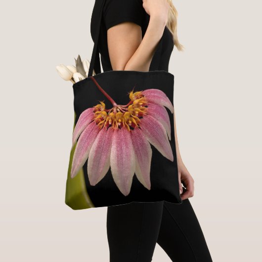 Tote Bag Orchidée rose tropicale (De près)