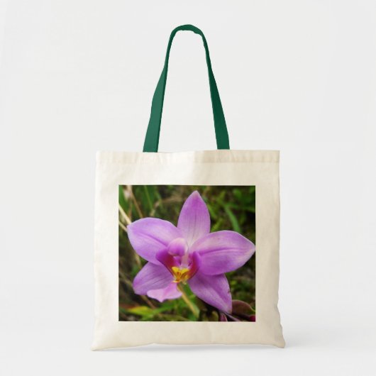 Tote Bag Orchidée sauvage violette Fleur tropicale (Devant)