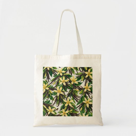 Tote Bag Orchidée vanille et vanille botanique (Devant)