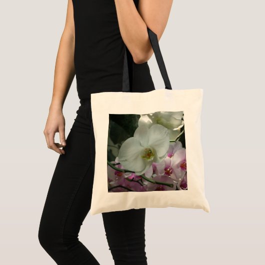 Tote Bag Orchidées blanches et violettes (Devant (produit))