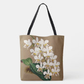 Tote Bag Orchidées Blanches Impression Botanique, Arrière - (Dos)