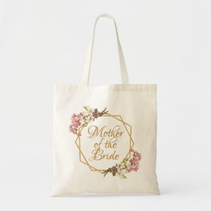 Tote Bag Orchidées d'or floral Mère géométrique de la marié