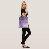 Tote Bag Orchidées Fleur Violette Pourpre en Fleurs (Sur le modèle)