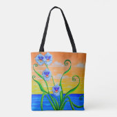 Tote Bag Orchidées océaniques couchers de soleil (Dos)