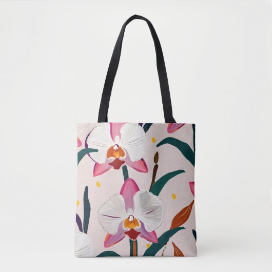 Tote Bag Orchidées roses (Devant)