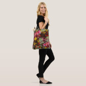 Tote Bag Orchidées rouges. (Sur le modèle)