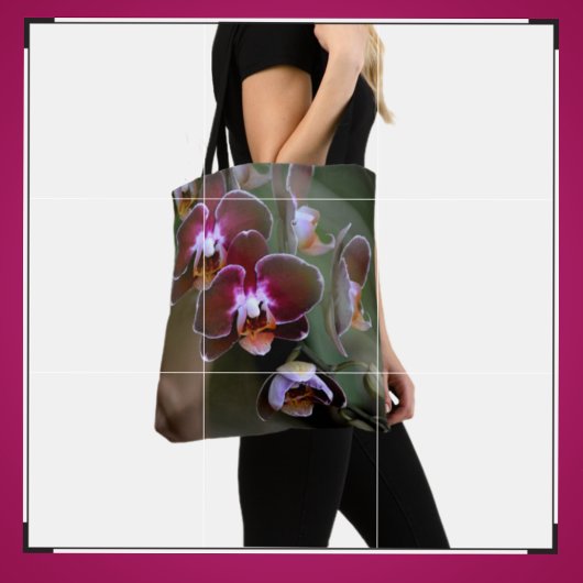 Tote Bag Orchidées violettes Fleurs botaniques