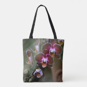 Tote Bag Orchidées violettes Fleurs botaniques (Dos)