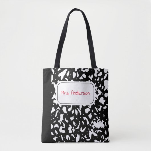Tote Bag Ordinateur portable de composition en marbre perso (Devant)