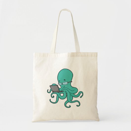 Tote Bag Ordinateur portable Octopus (Devant)